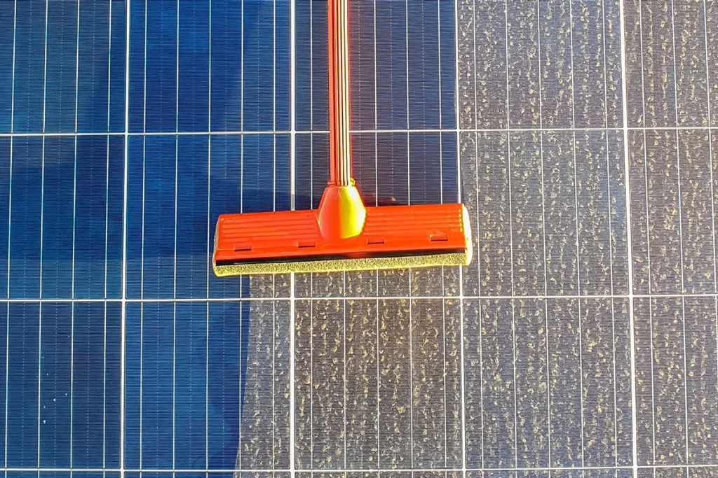 Zonnepanelen te reinigen